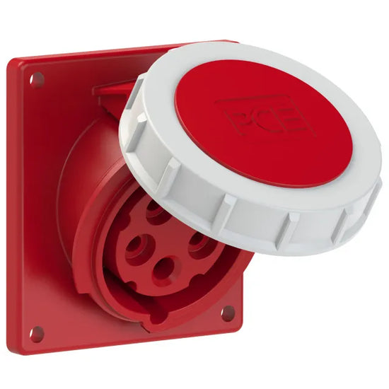 3803 Base empotrar 3P+N+T 6H 16A 400V IP67 Rojo