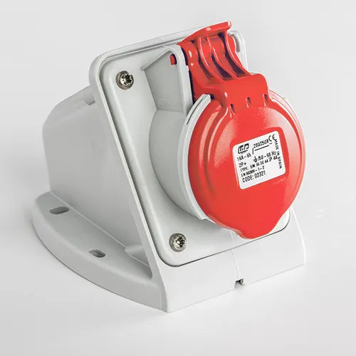 Base mural 16A 2P+T 400VCA 9h Rojo IP44