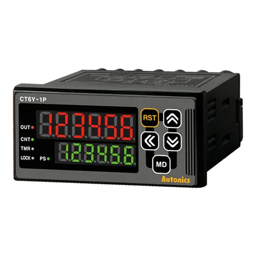 CT6Y-1P4 Contador/Timer LED 6dígitos 72WX36H 1NANC + NPN 100-240VCA