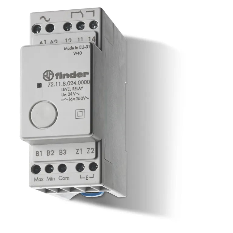 Relé de control de nivel con sensibilidad fija 150kO 24VAC 1NA1NC 16A 250V