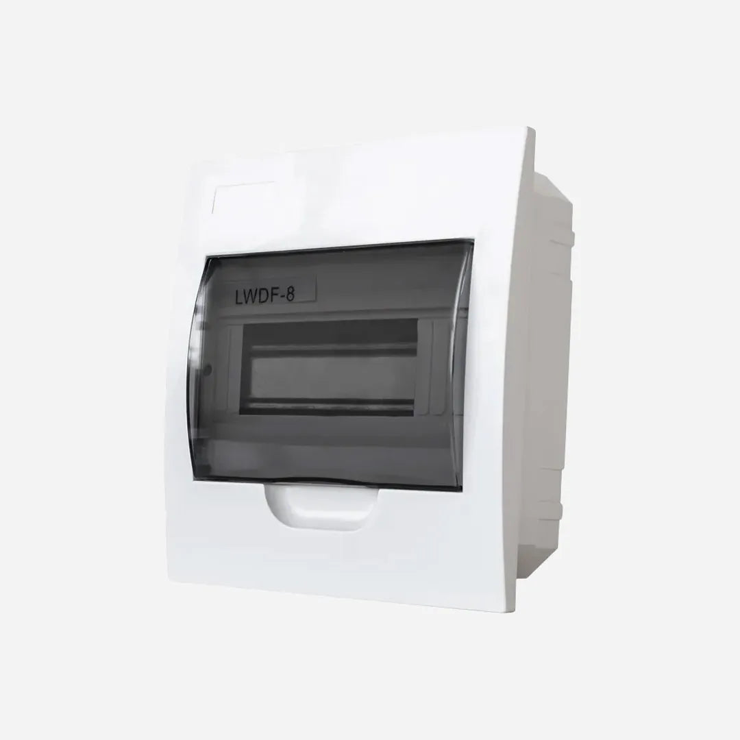 Caja de dist. p/empot. 8M 211HX199WX86Dmm Plastico ABS IP40 Vent. Trans.