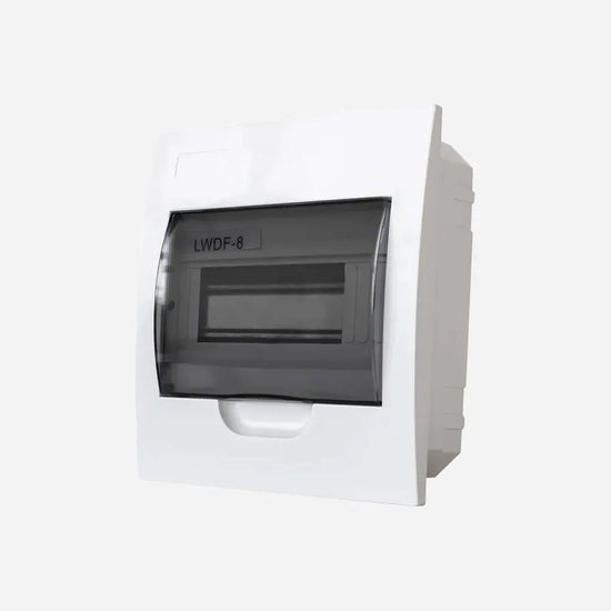 Caja de dist. p/empot. 8M 211HX199WX86Dmm Plastico ABS IP40 Vent. Trans.
