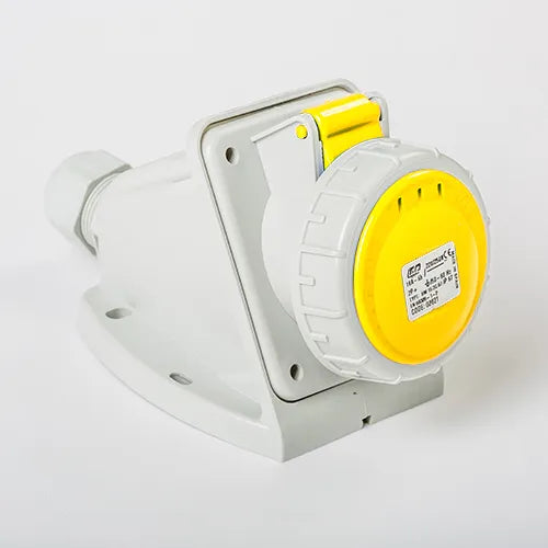 Base mural 16A 2P+T 120VCA 4h Amarillo IP66-IP67