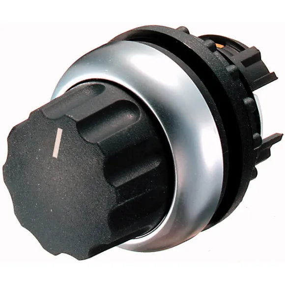 M22-WR4 RMQ-Titan Selector tipo Perilla 4 posiciones B/plata 22mm Mantenido