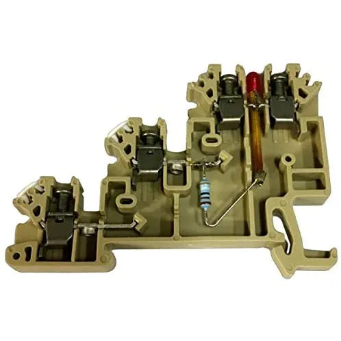DLI 2.5 LD PNP Clema para sensor PNP con LED rojo 2.5mm² 24A 30VCA Beige