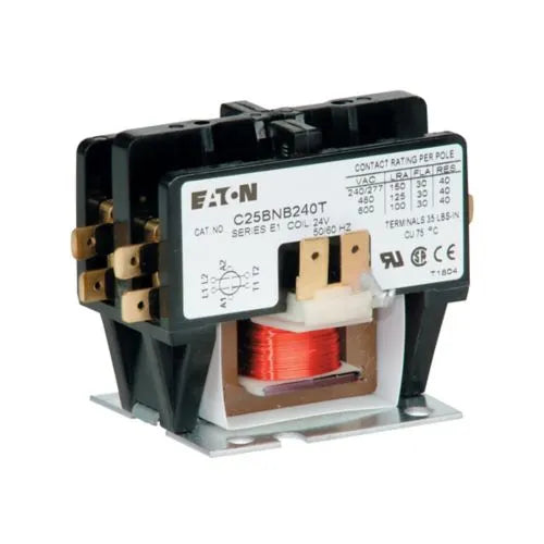 Contactor de proposito definido 2P 40A 600V bobina 24VAC montaje placa