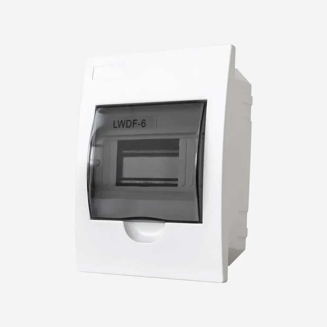 Caja de dist. p/empot. 6M 163HX211WX88Dmm Plastico ABS IP40 Vent. Trans.