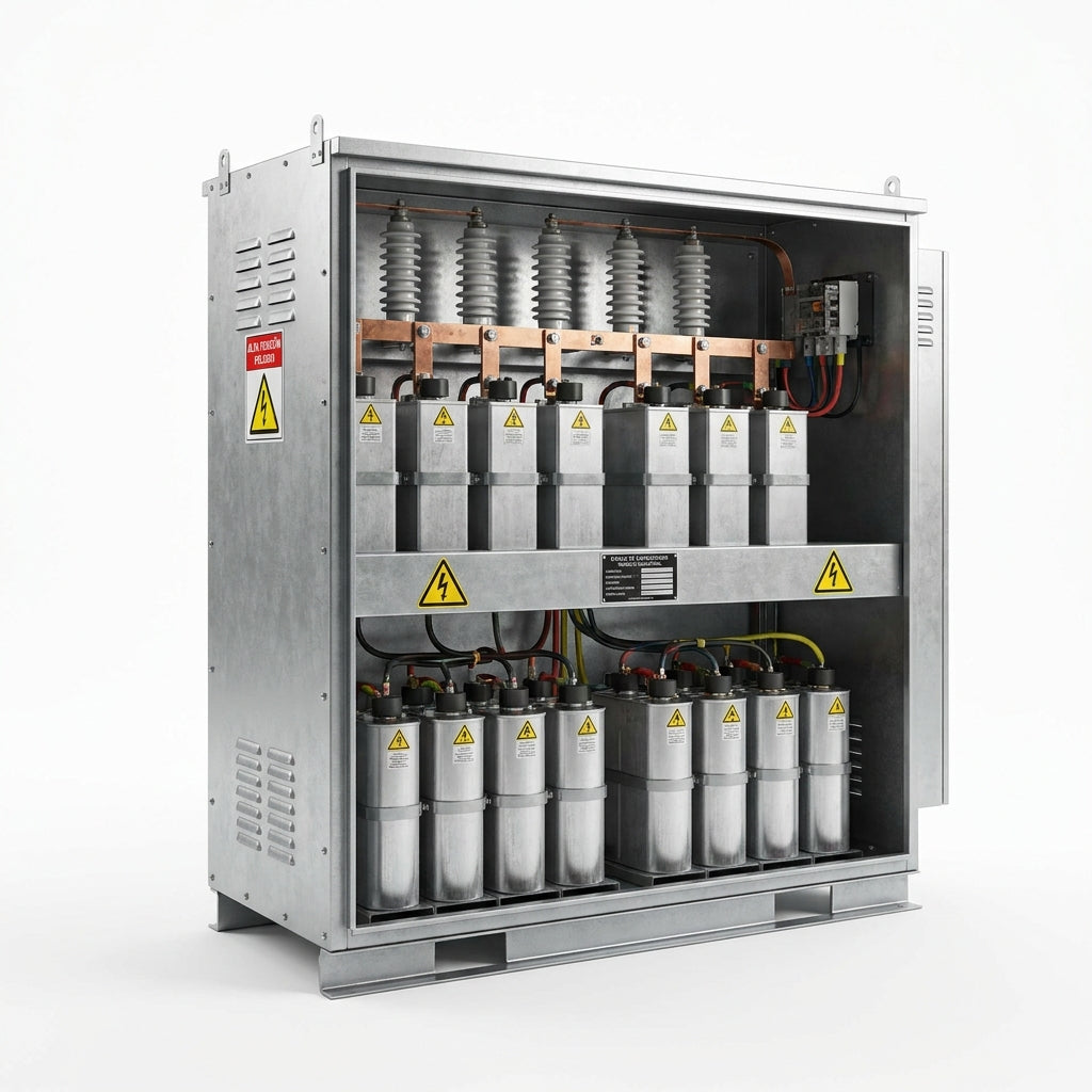 BIND BANCO DE CAPACITORES FIJO BCFW, TRIFÁSICO, MARCA WEG, MODELO BCW 60 kvar, 480 Vca, TAMAÑO 2.