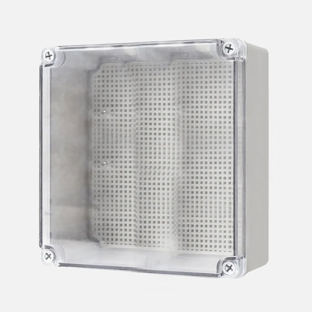Caja de distribucion sobrep. p. trans. c/plat. 200HX200WX95Dmm Plastic PC IP67
