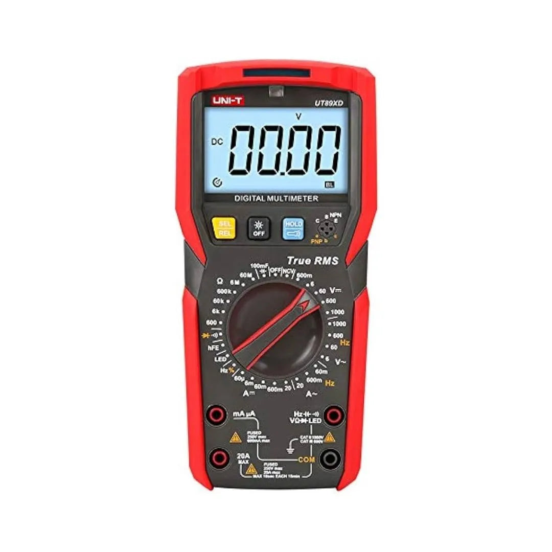 Multímetro digital 1000V DC/AC, 20A DC/CA, 60M?, 100mF, 10Hz-10MHz