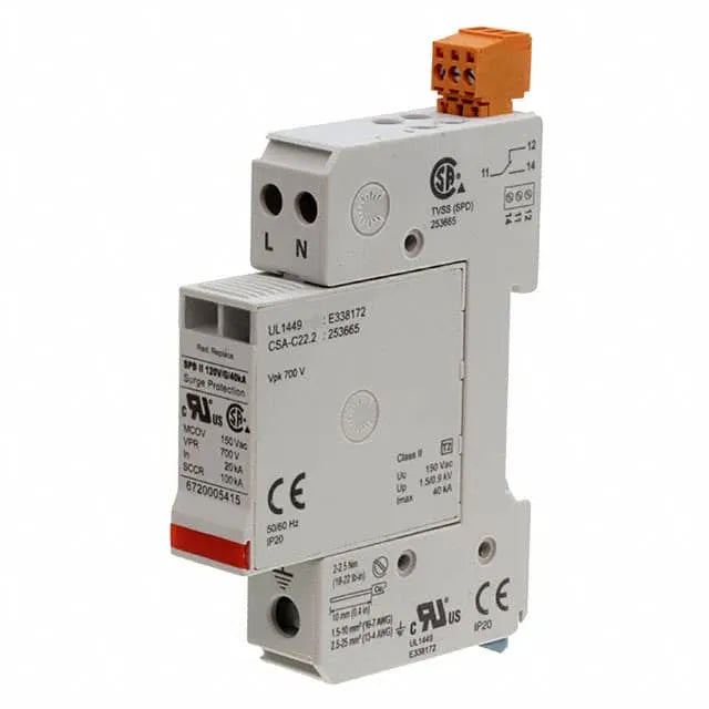 SPD II 120V/G/40kA Protector de sobretensión monofásico TN-TT L+N 120V 40kA 1CO