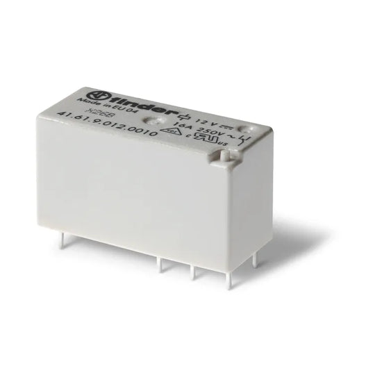 Relevador para circuito impreso 8 pines 24VCD 1CO 1NA1NC AgNi 16A 250V