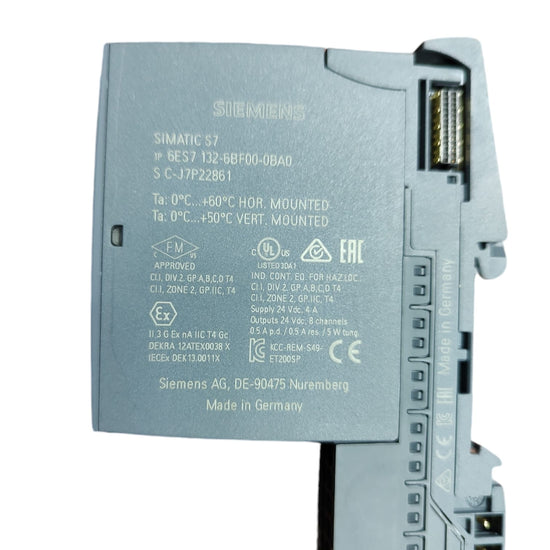 Siemens 6ES7 193-6BP20-0BA0 + 6ES7 132-6BF00-0BA0 bloque terminal.