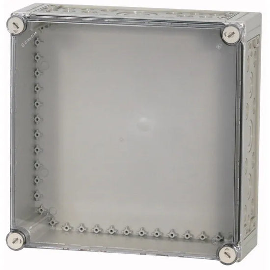 CI44E-125 Caja con tapa transparente y perforaciones 375Hx375Wx150D IP65