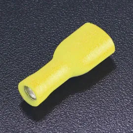 Terminal tipo faston hembra aislado compl 6.3X0.8 4-6mm² 12-10AWG 100pz Amarillo
