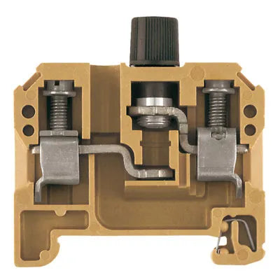 SAKS 1/35/G20 DB Clema portafusible europeo 10mm² 20-8AWG 6.3A 500VCA Beige