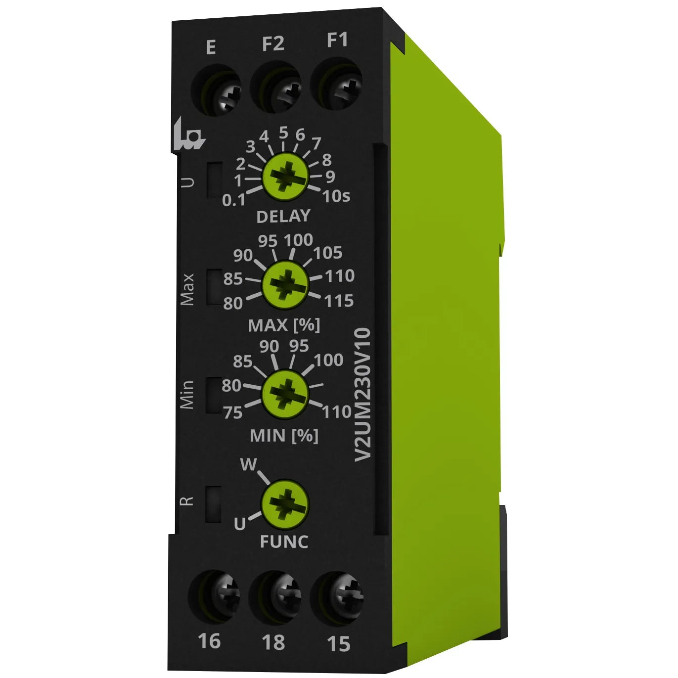 T2100300 V2UM230V10 Monitor de voltaje monofásico L+N/+, – 24VCA/CC; 230VCA 1CO