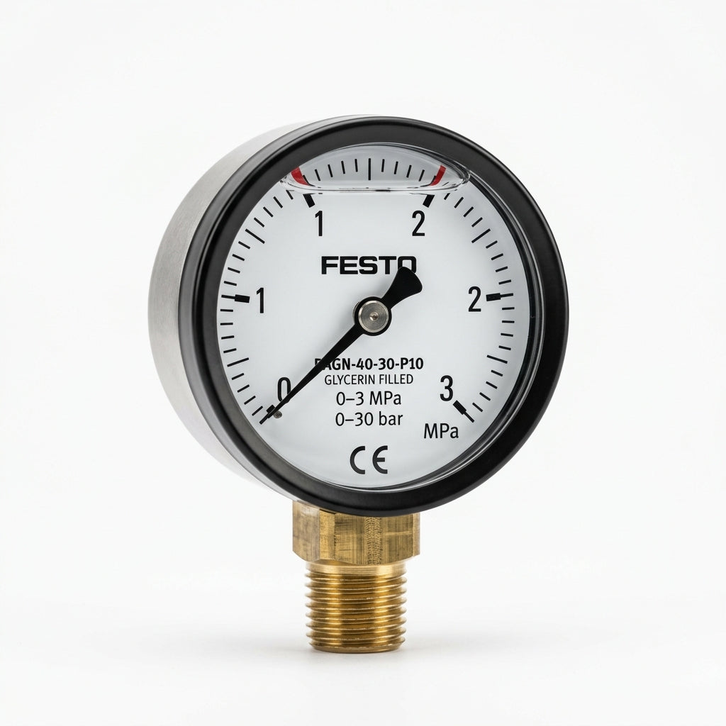 FESTO Manometro con glicerina de 0 a 3 mpa conexión 1/4 NPT