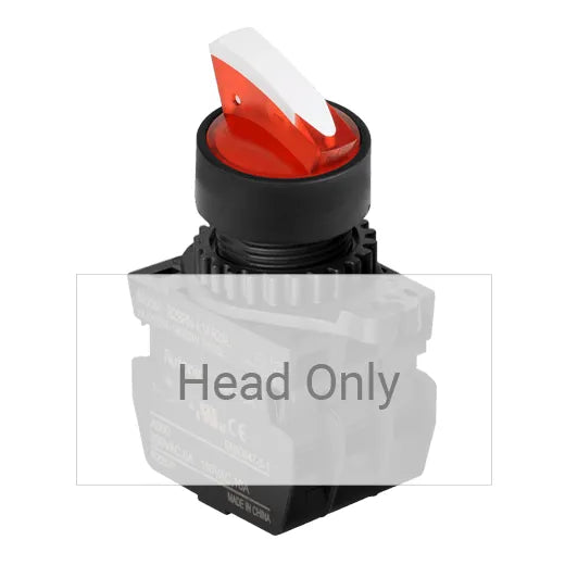 SELECT C/RETEN ILU 2POS 22MM ROJO C/ADAP