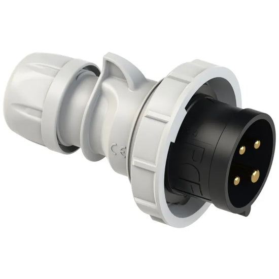5602 Clavija aerea 3P+T 7H 16A 500V IP67 Negro
