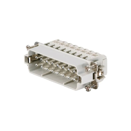 HDC HA 16 MS Inserto macho Conexión tornillo 16P+PE 16A 250V Grupo 5