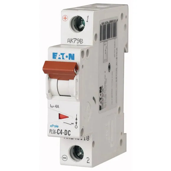 PLS6-C4-DC-MW Xpole Interruptor termomagnético para DC 1P 4A 6kA Curva C