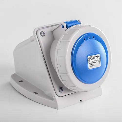 Base mural 32A 3P+T 230VCA 9h Azul IP66-IP67