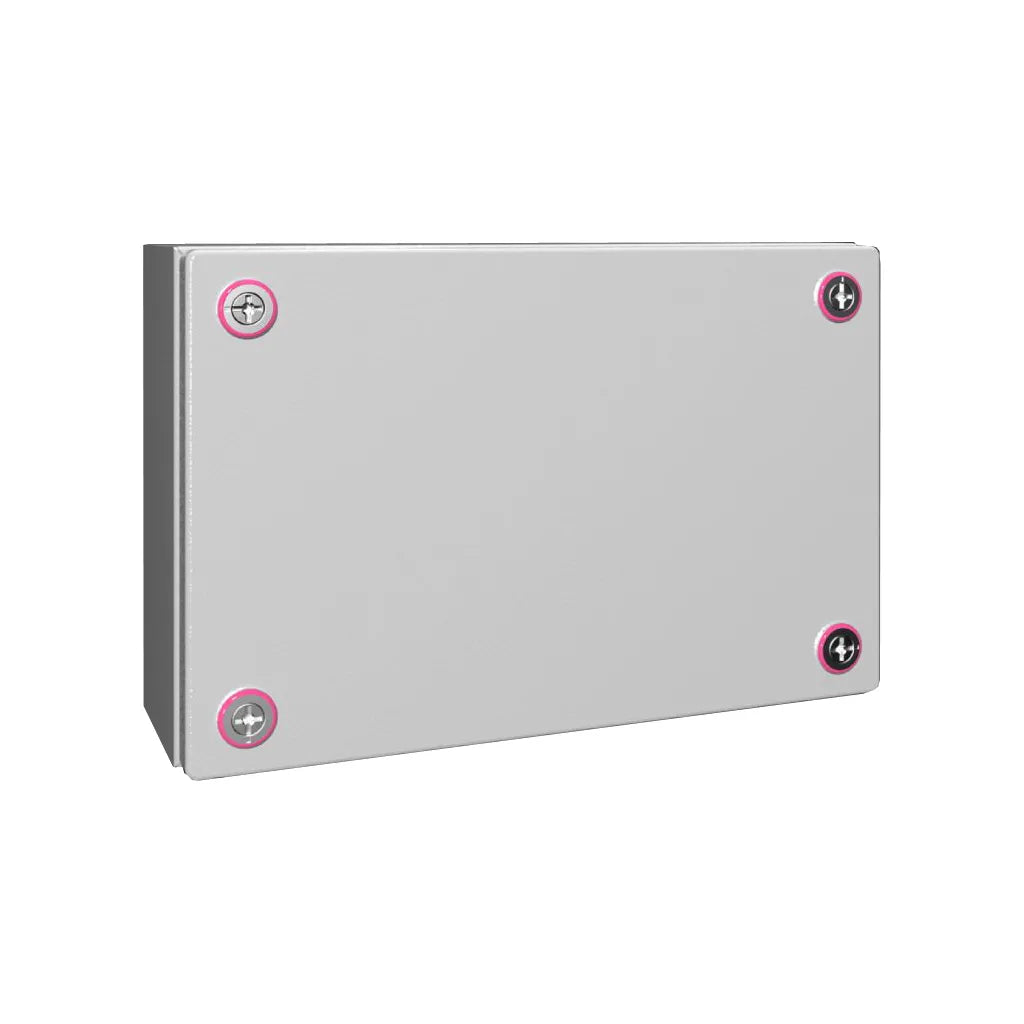 KX Caja de bornes de chapa de acero 200Hx300Wx120Dmm IP66 RAL7035 Sin placa.Mont