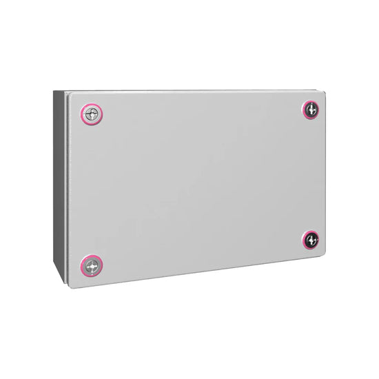 KX Caja de bornes de chapa de acero 200Hx300Wx120Dmm IP66 RAL7035 Sin placa.Mont