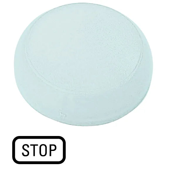 M22-XL-W-GB0 RMQ-Titan Lente para luz piloto Diseño-Plano color Blanco -STOP-