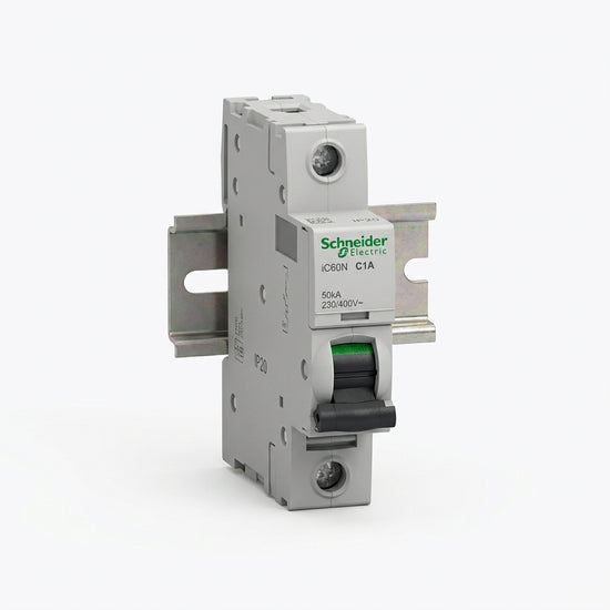 iC60N Interruptor termomagnético 1P 1A curva C 50kA 240V Montaje riel DIN IP20