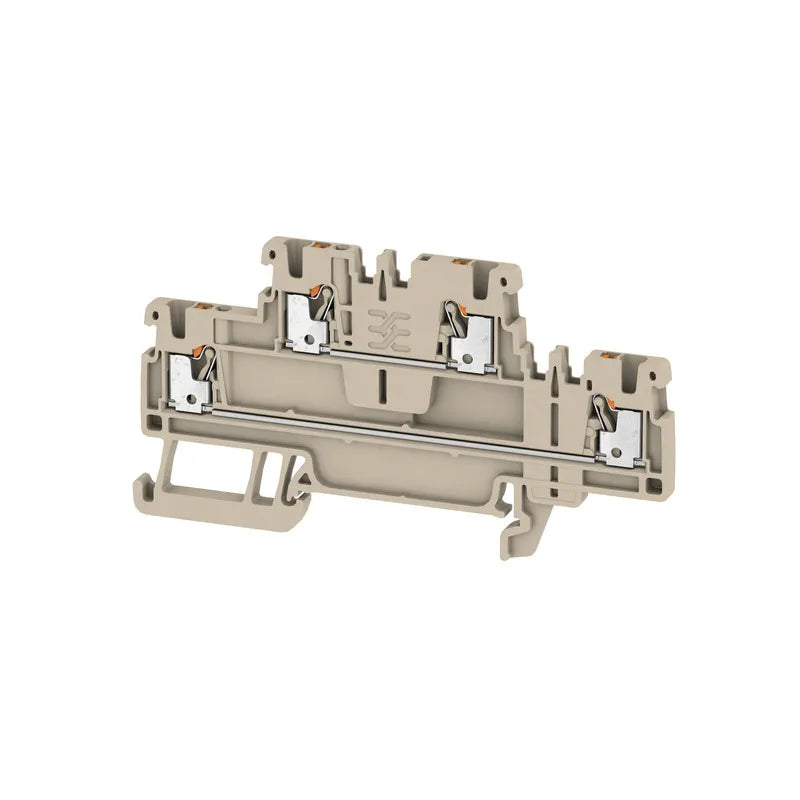 A2T 1.5 Clema 2-Pisos 2 conexiones 1.5mm² 26-14AWG 16A 500VCA Beige