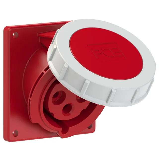 3805 Base empotrar 3P+T 6H 32A 400V IP67 Rojo