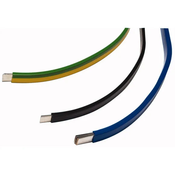 CU-BAND10X16X0,8-BK Barra de cobre flexible aislada 124mm² 400A 10x16x0.8mm Negr