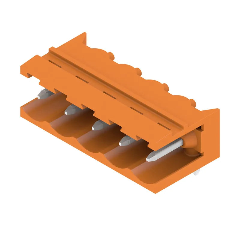 SL 5.08HC/05/90 3.2SN OR BX Conector macho abierto lat 5P Paso 5.08mm 90° Naranj