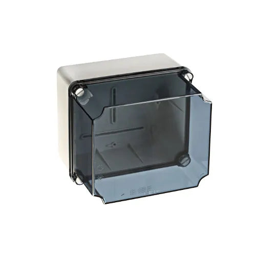 19805 Caja estanca guardamotor laterales lisos Tapa Transp 156Hx180Wx160Dmm IP67