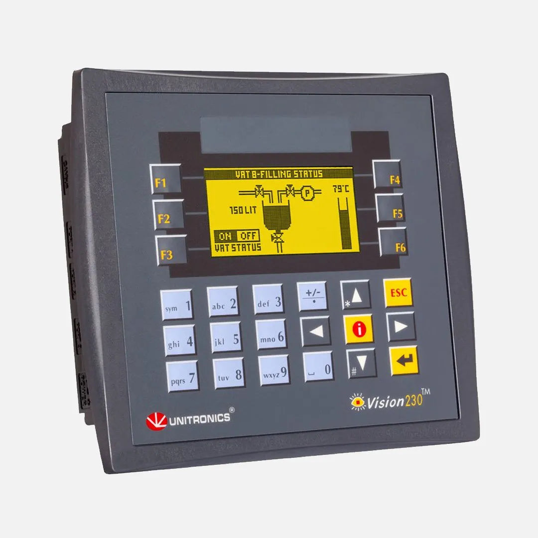 Vision PLC+HMI  Display 3.2″ AN, 1 RS232, 1 RS232/485, 12/24VDC