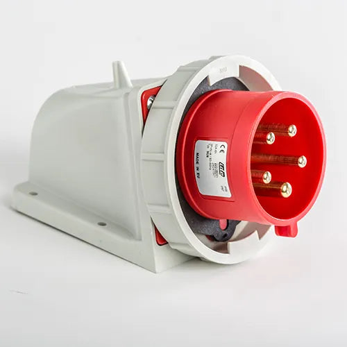 Clavija mural 32A 3P+N+T 220/400VCA 6h Rojo IP66-IP67
