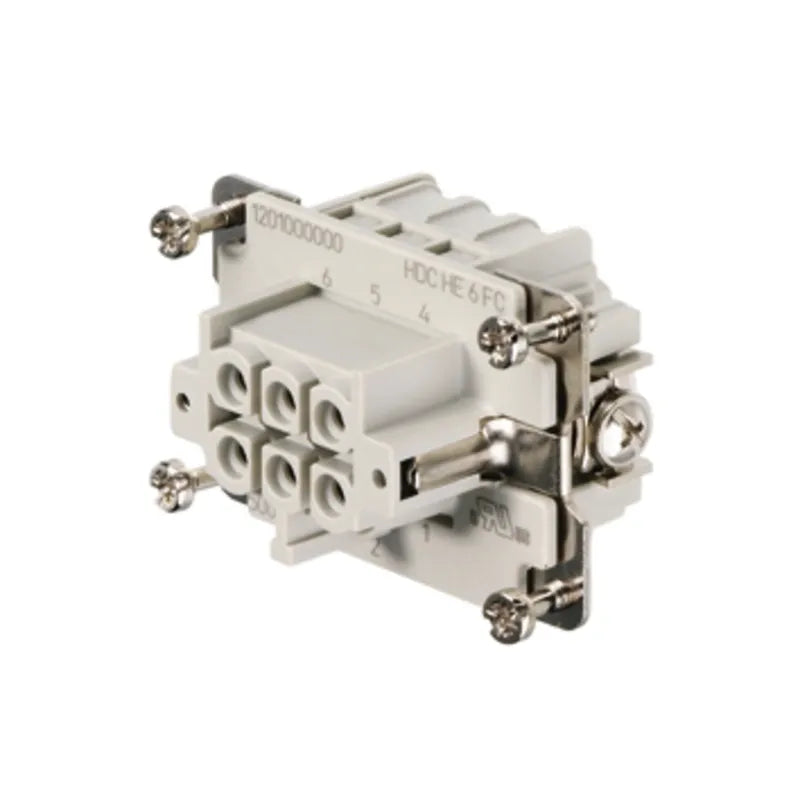 HDC HE 6 FC Inserto hembra Conexión crimpada 6P+PE 500V Grupo 3