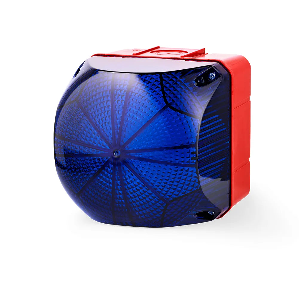 QFM Indicador Xenon cuadrado 132mm Luz estroboscópica 10 J 110-120VCA Azul
