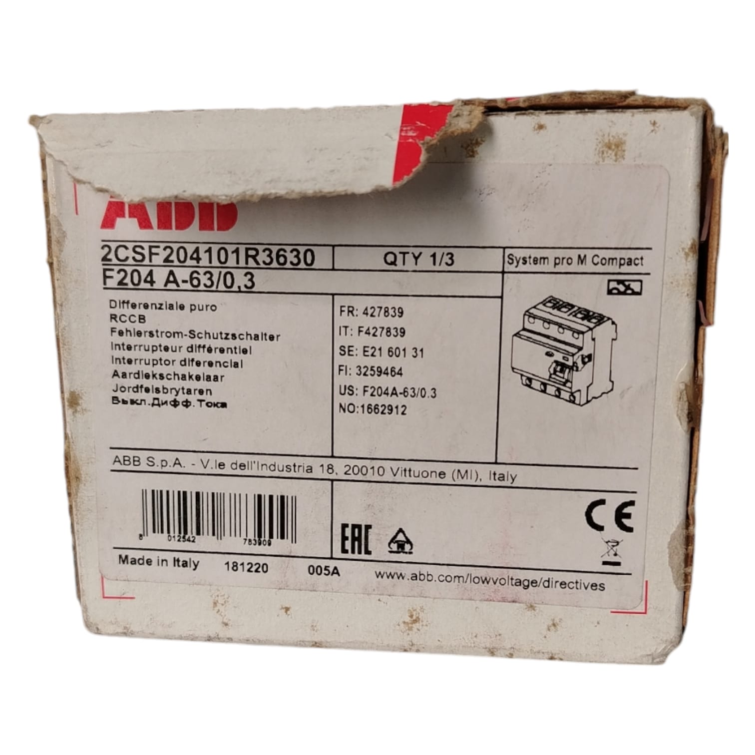 ABB	2CSF204101R3630 interruptor termomagnético