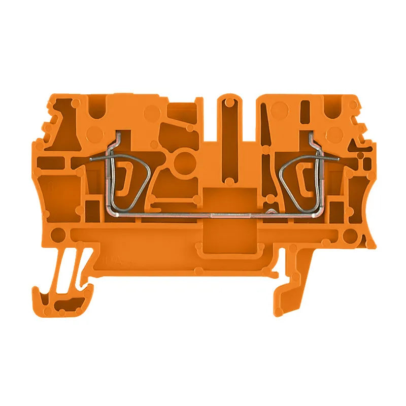 ZDU 2.5 OR Clema de paso 2 conexiones 2.5mm² 26-12AWG 24A 800VCA Naranja