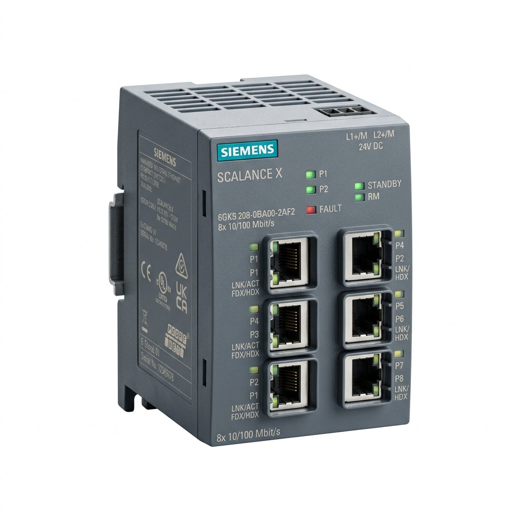 SIEMENS  6GK5 208-0BA00-2AF2 SWITCH GESTIONADO SIN TAPA