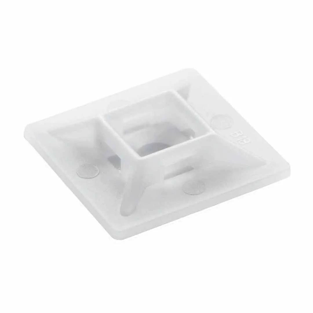 Base autoadherible para cinchos M-HD 38.4Hx38.4Wmm 100Pz Natural