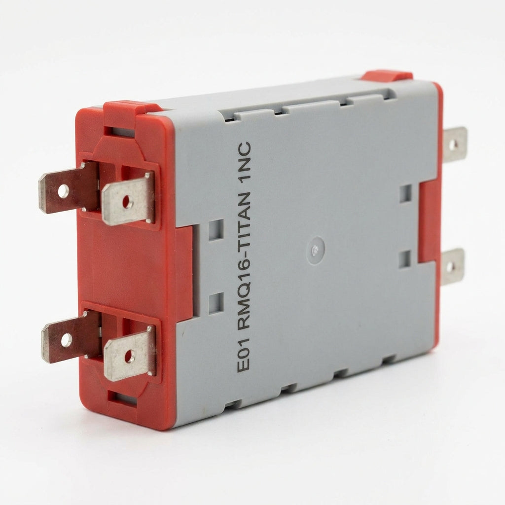 E01 RMQ16-Titan Modulo de contacto 1NC Montaje Frontal Conexión faston