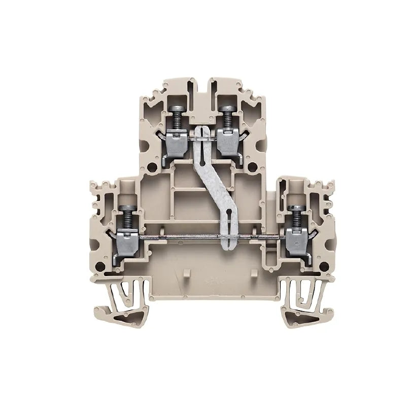 WDK 2.5N V Clema compacta 2-Pisos 1-Potencial 2.5mm² 26-12AWG 24A 800VCA Beige