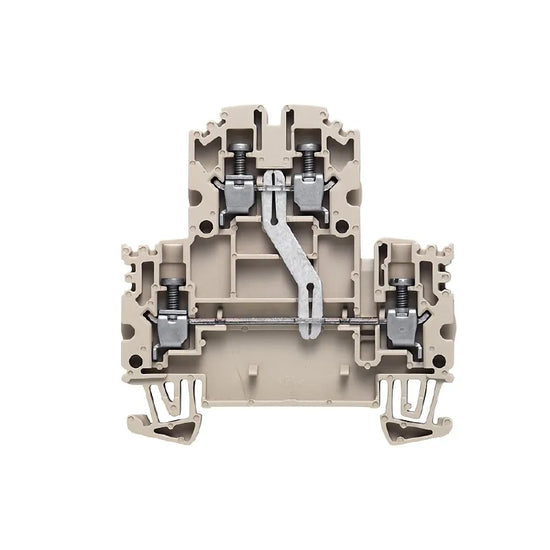 WDK 2.5N V Clema compacta 2-Pisos 1-Potencial 2.5mm² 26-12AWG 24A 800VCA Beige