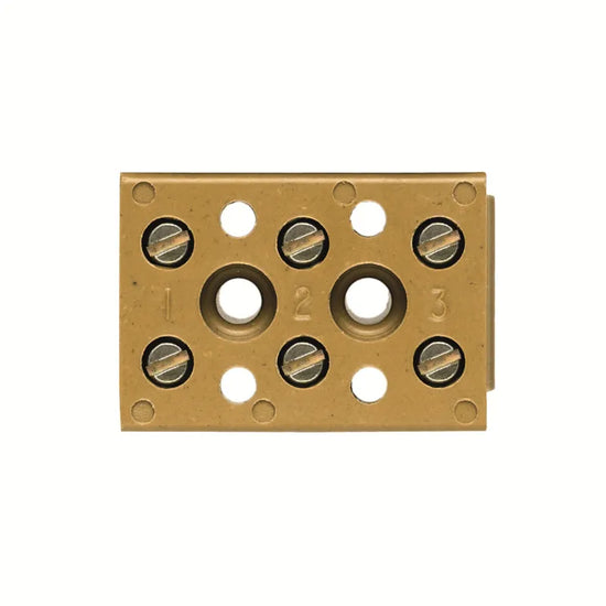 Regletas de conexión atornillada 3 polos 4mm² 22-12AWG 32AA 400VCA Ocre