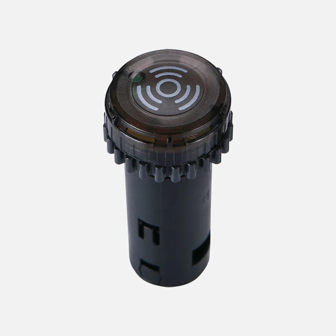 B2NB-B1D-R Zumbador magnetico negro 12-24VCD 22mm LED rojo