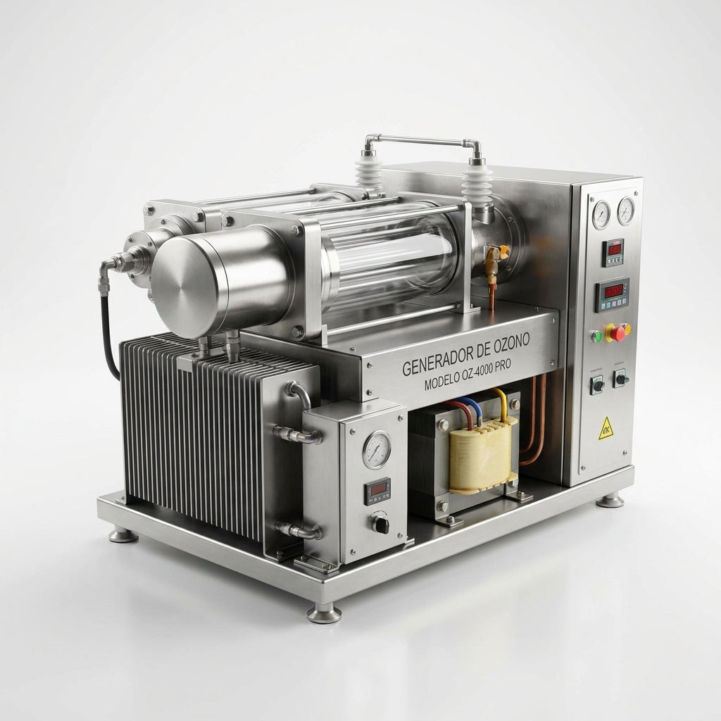 BIND Generador de ozono industrial de 20 g/h, ozonizador, esterilizador, purificador de alimentos, agua y aire de 260 W.
